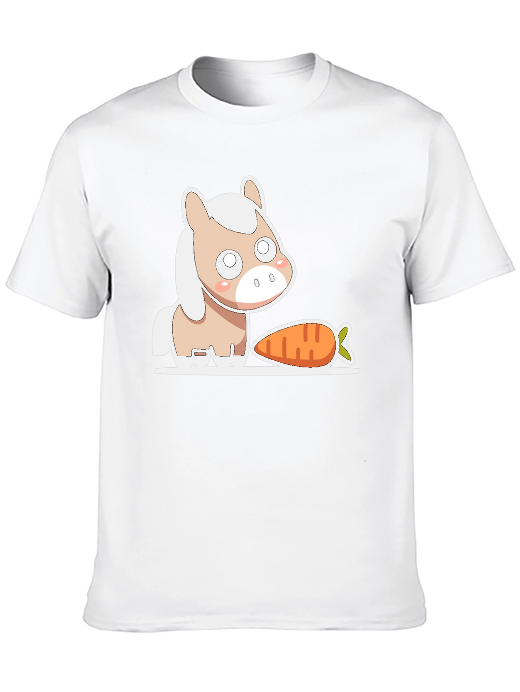 Cute Horse and Carrot Graphic Tee