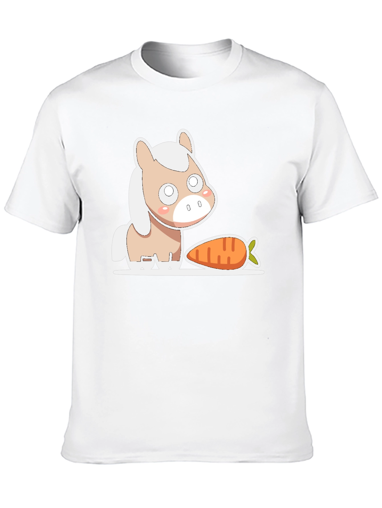 Cute Horse and Carrot Graphic Tee
