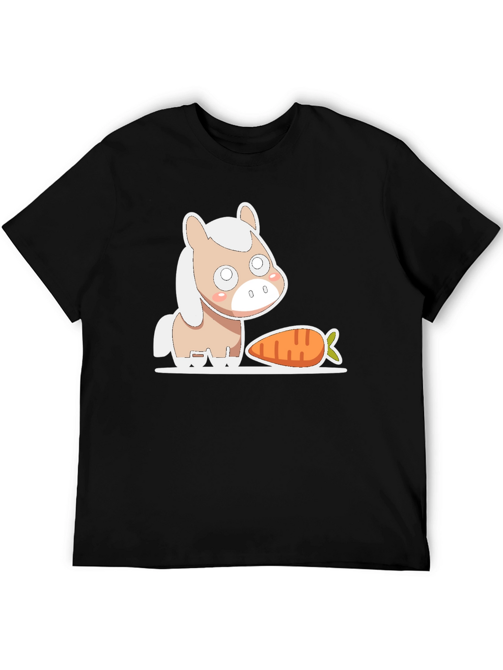 Cute Horse and Carrot Graphic Tee