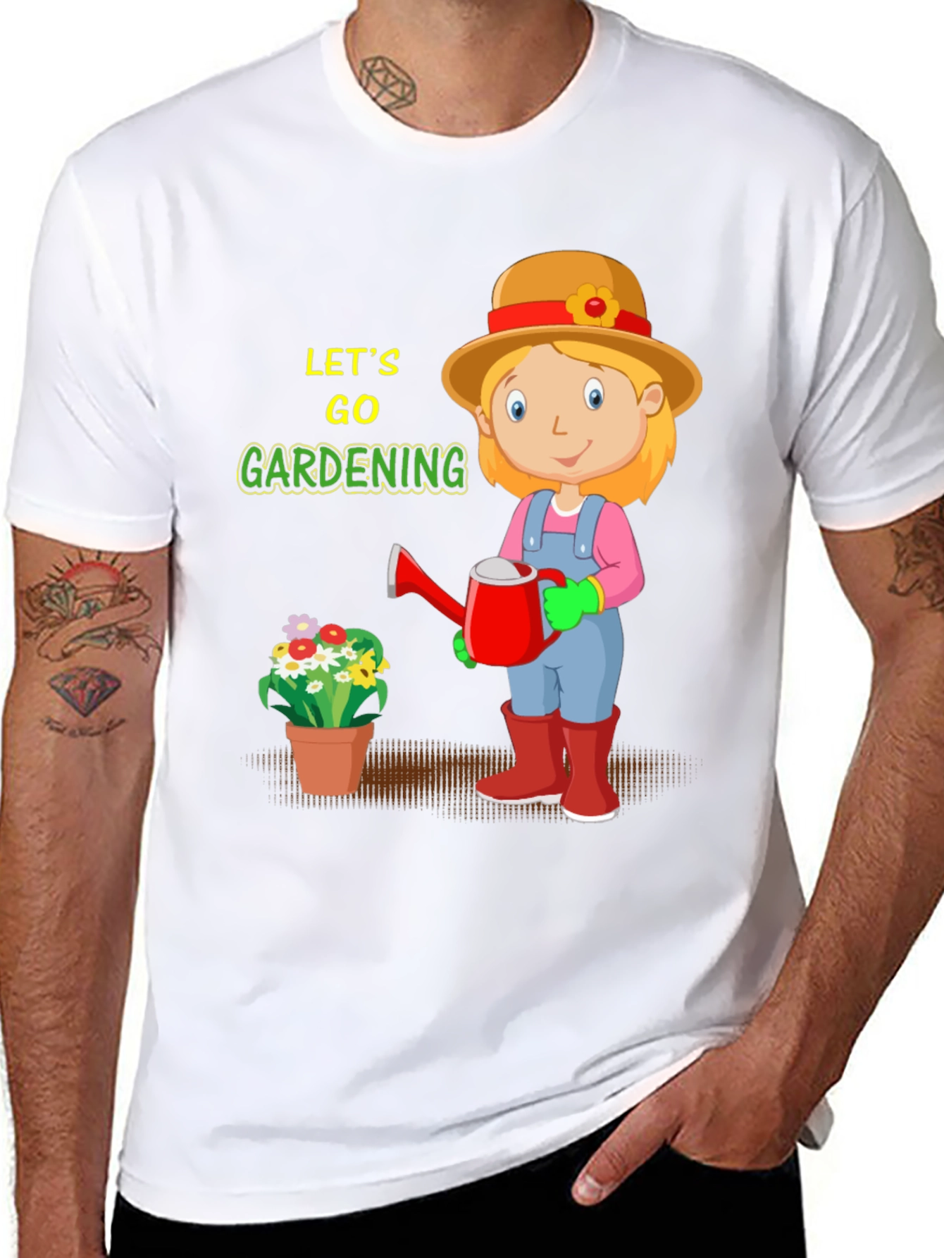 Gardening Cartoon Graphic Tee