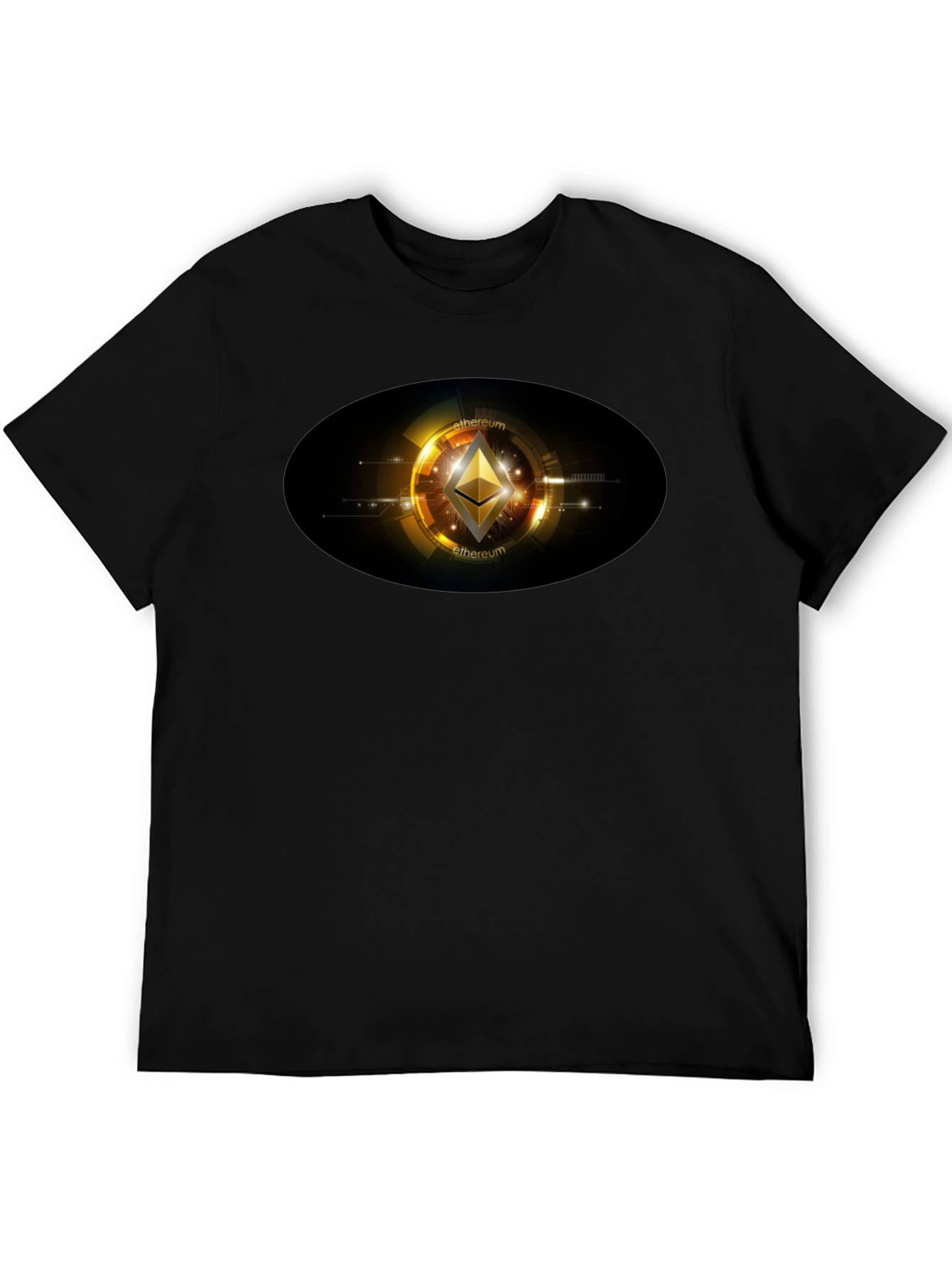 Ethereum Crypto Graphic Black T-Shirt
