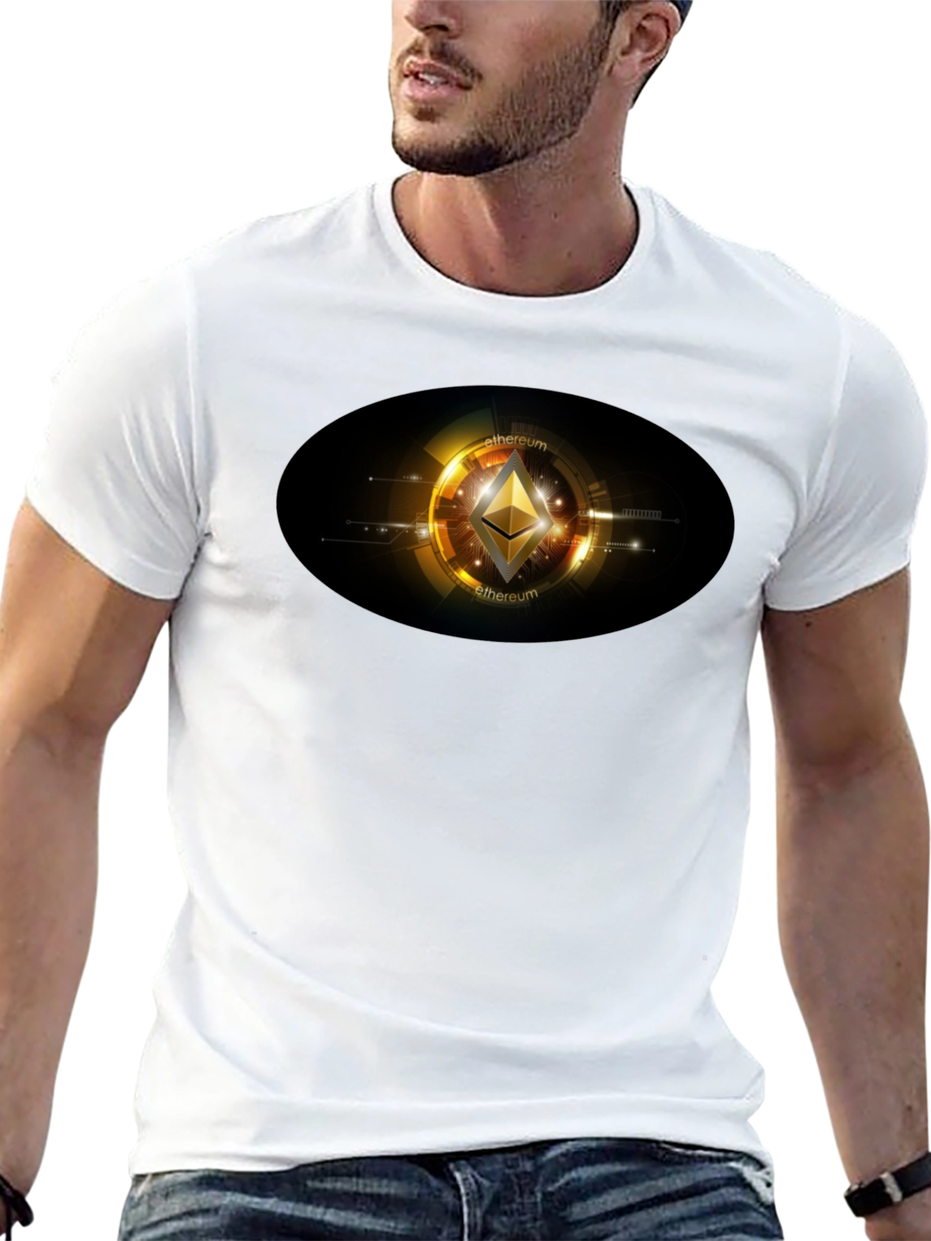 Ethereum Crypto Graphic Black T-Shirt