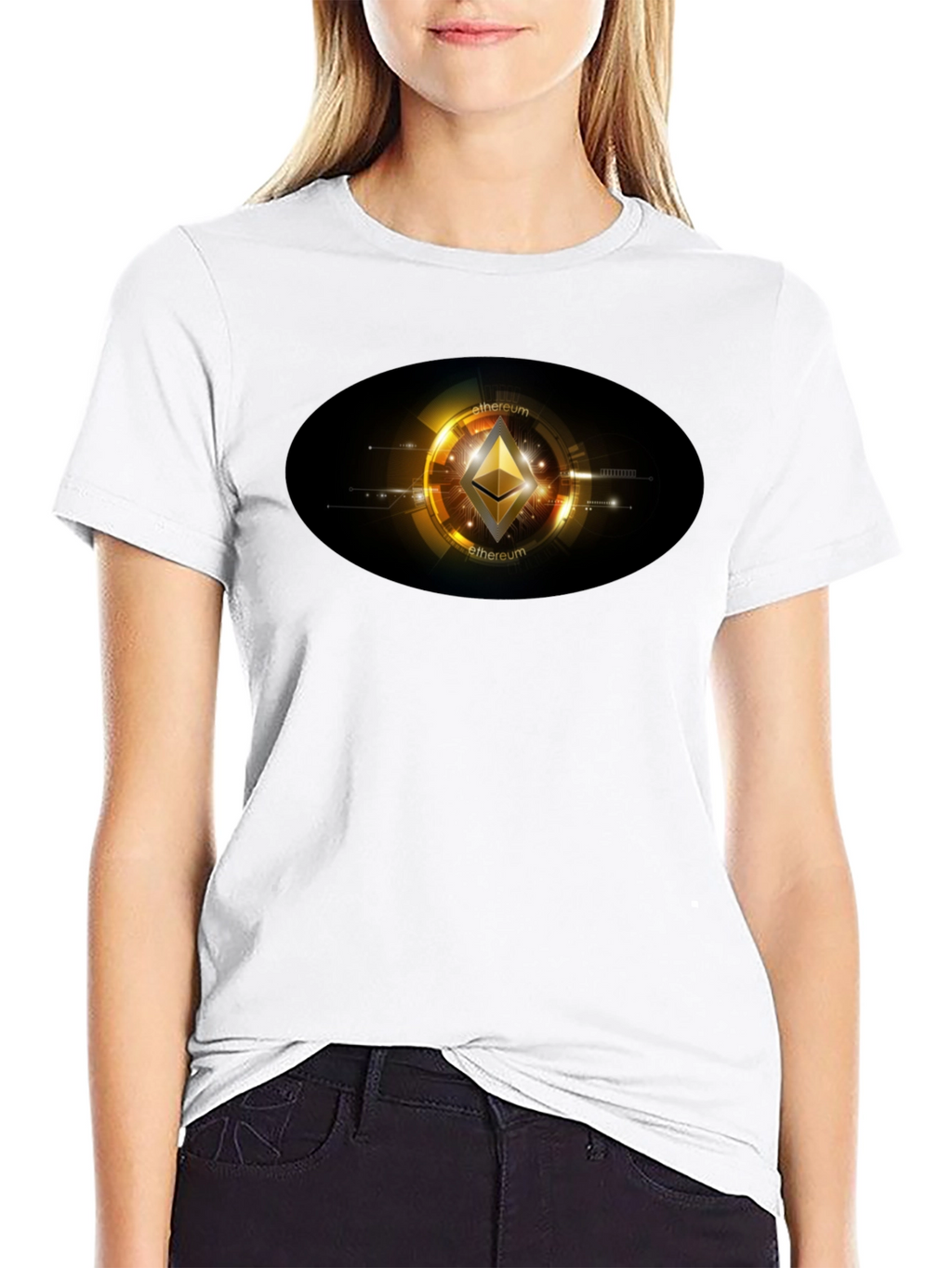 Ethereum Crypto Graphic Black T-Shirt
