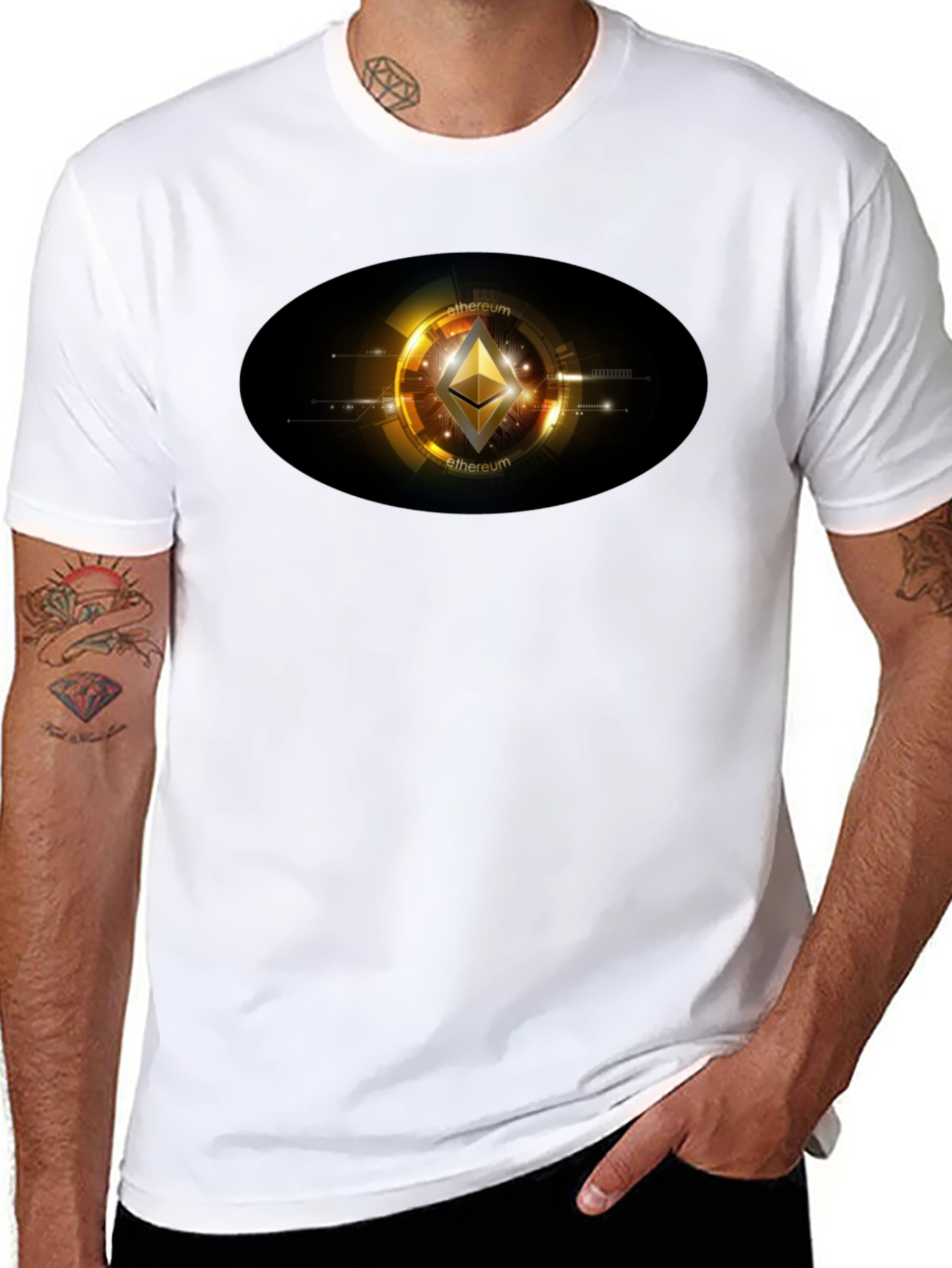 Ethereum Crypto Graphic Black T-Shirt