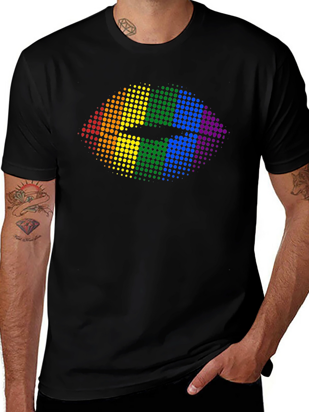 Rainbow Lips Graphic Tee - Pride Fashion