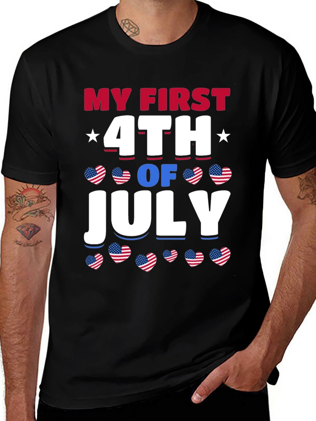 My First 4th of July Patriotic Graphic T-Shirt
