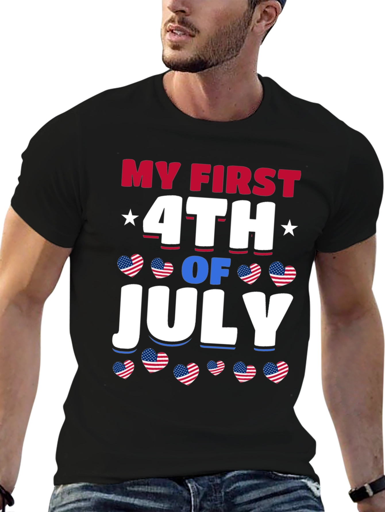 My First 4th of July Patriotic Graphic T-Shirt