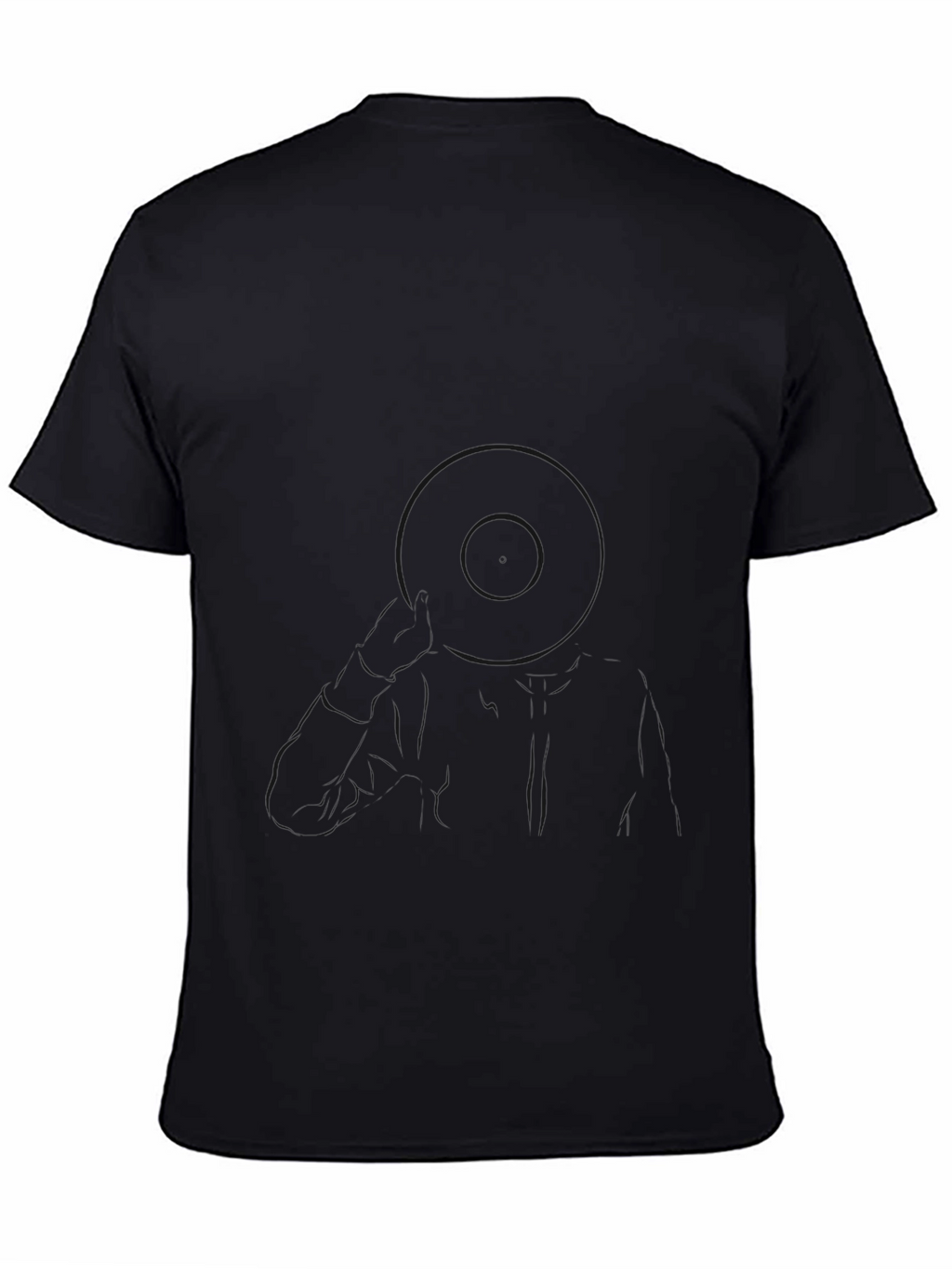 Mens Classic Solid Black T-Shirt