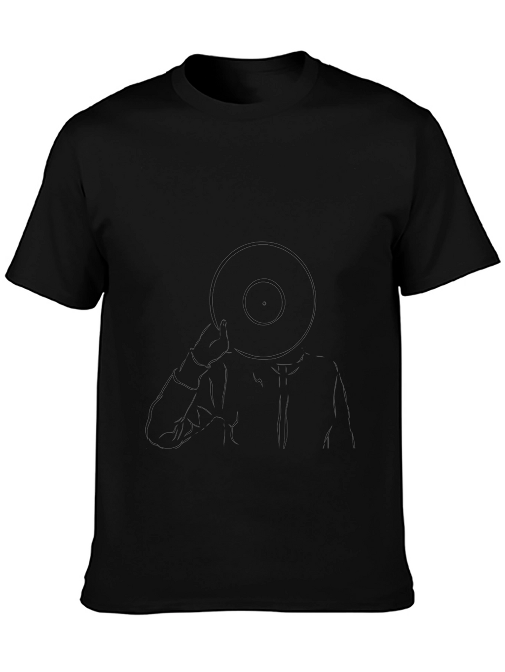 Mens Classic Solid Black T-Shirt