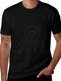 Mens Classic Solid Black T-Shirt