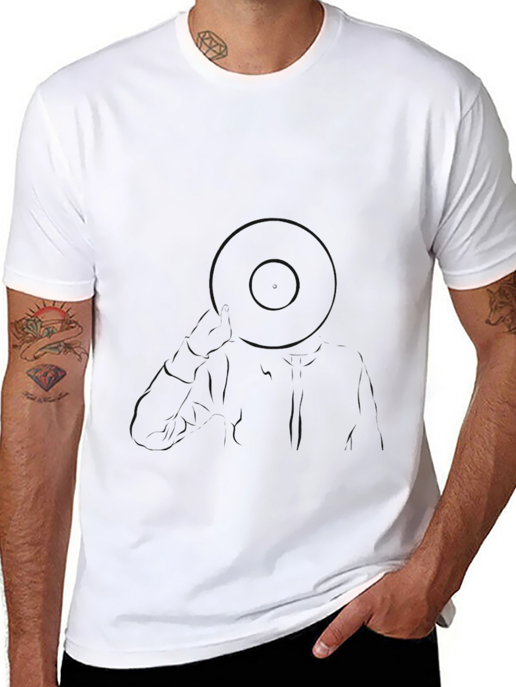 Mens Classic Solid Black T-Shirt