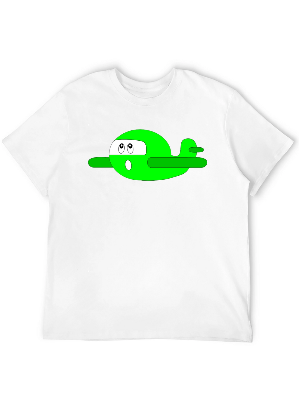 Cartoon Plane Graphic Tee - Black