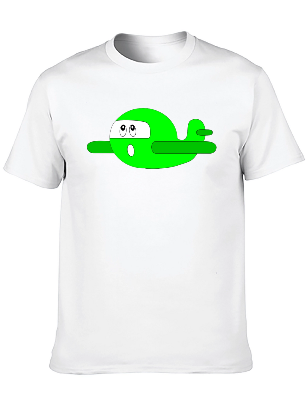 Cartoon Plane Graphic Tee - Black