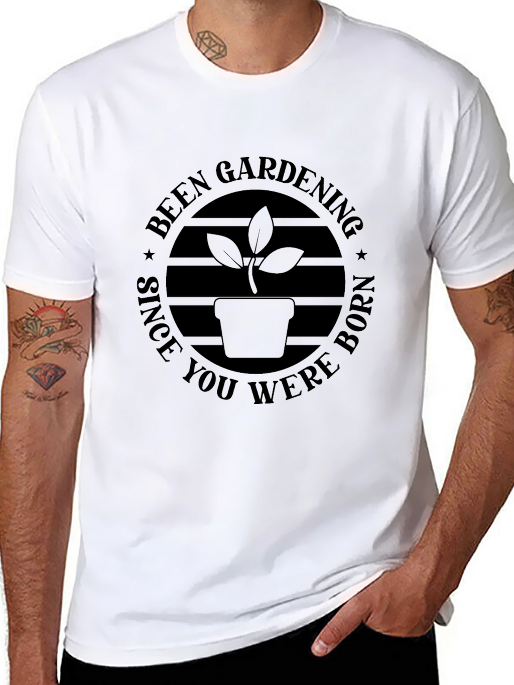Gardening Since You Were Born Black T-Shirt