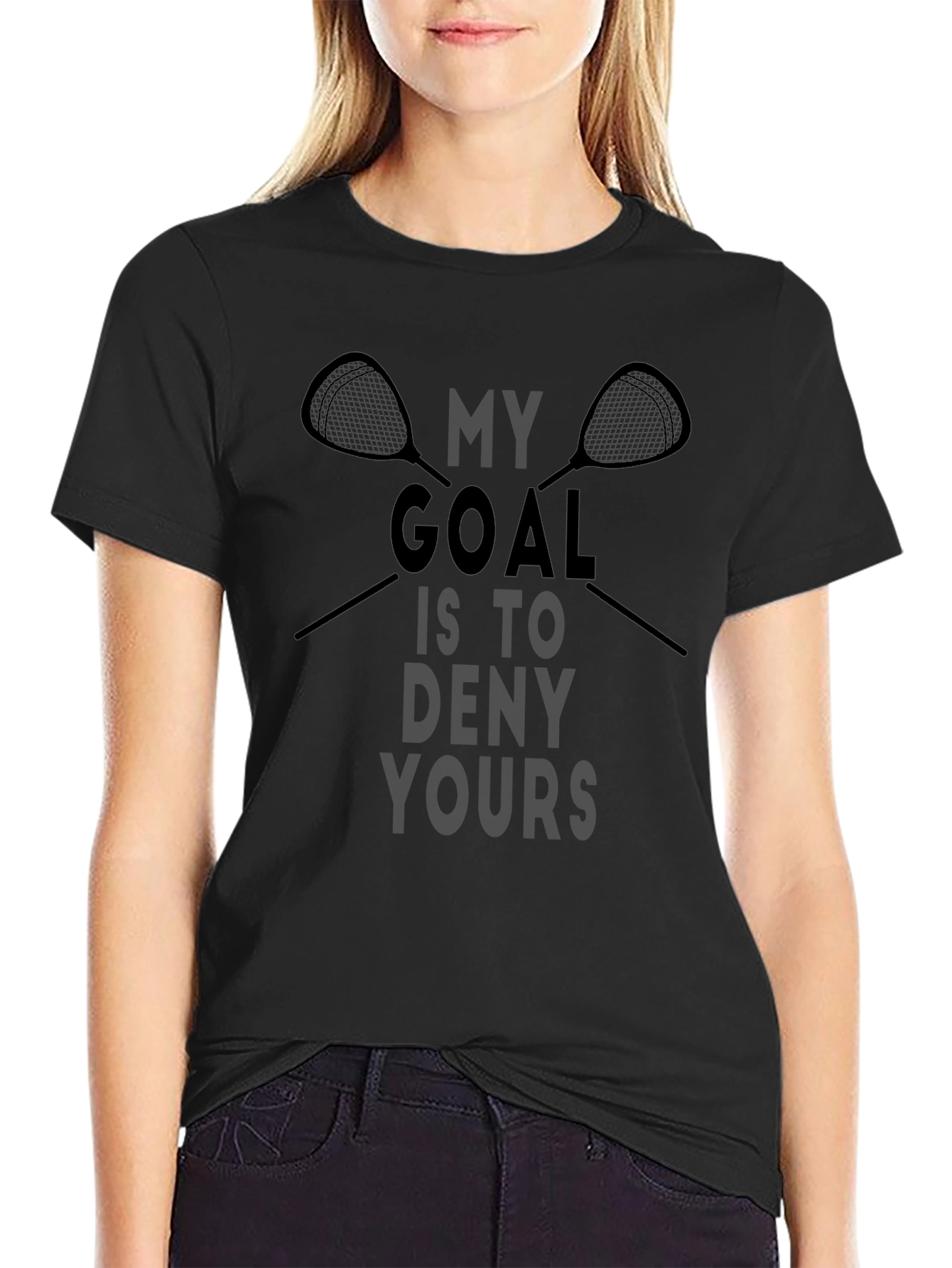 Lacrosse Goal T-Shirt - Deny Yours