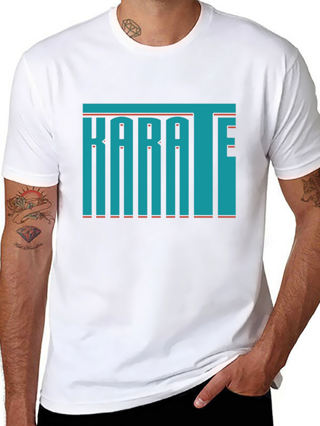 Karate Graphic Print T-Shirt - Martial Arts Style