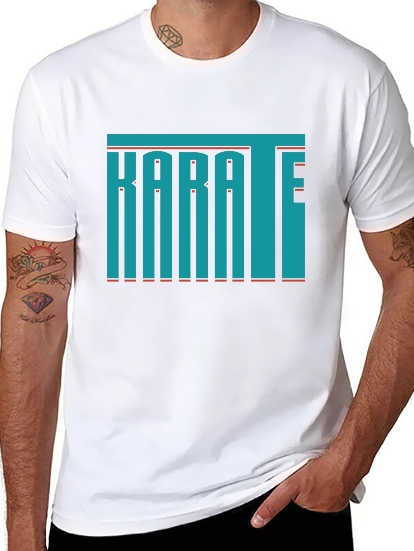 Karate Graphic Print T-Shirt - Martial Arts Style