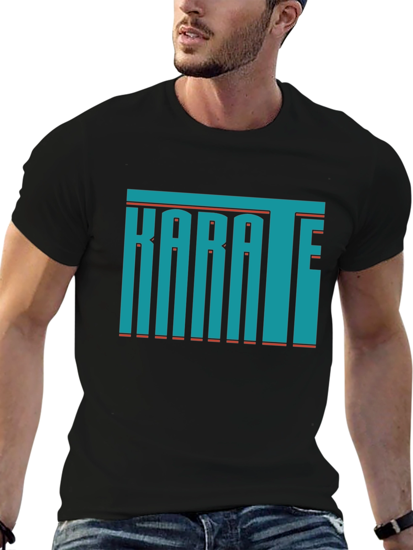 Karate Graphic Print T-Shirt - Martial Arts Style