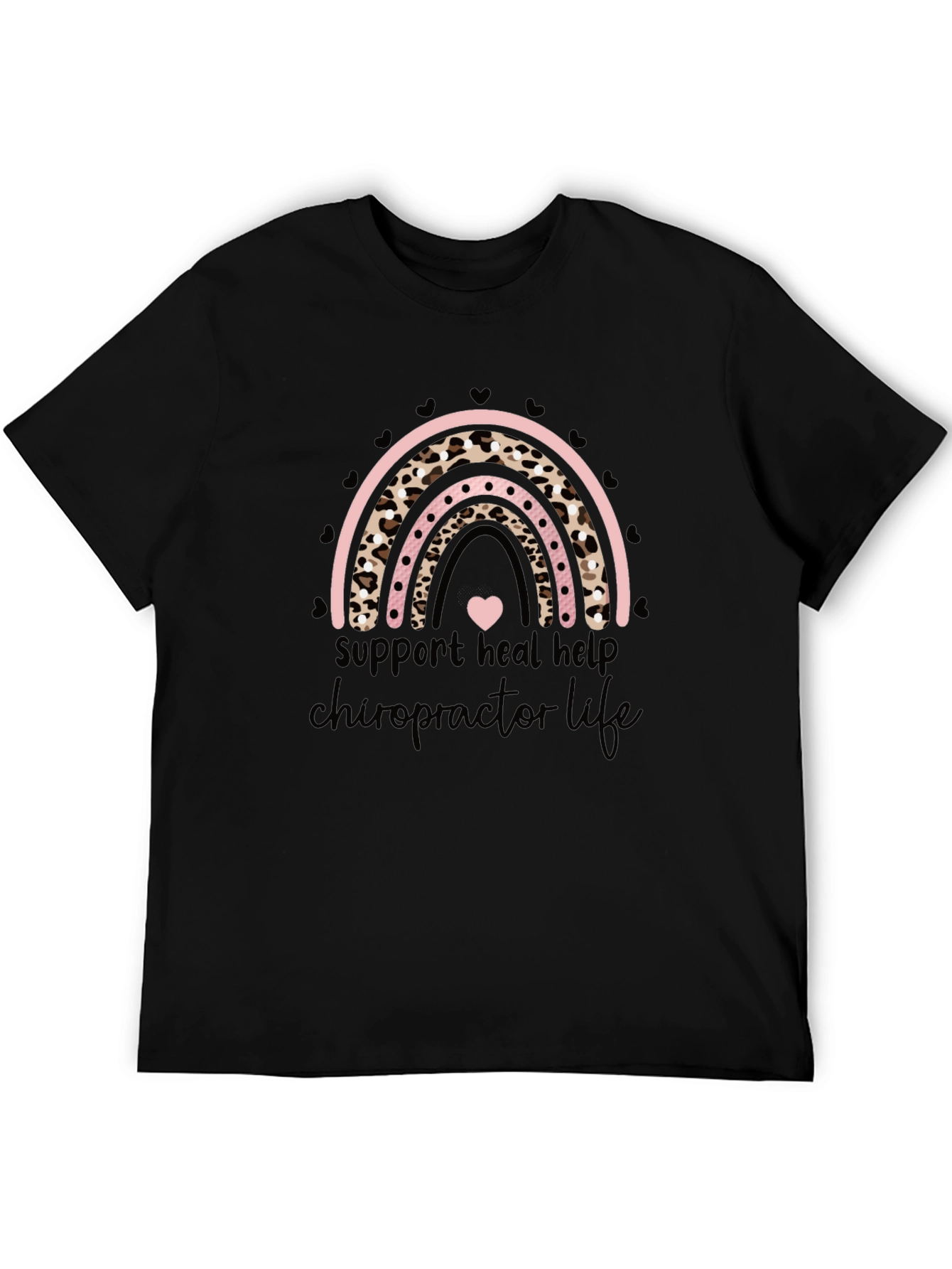 Chiropractor Life Tee - Leopard Rainbow Love