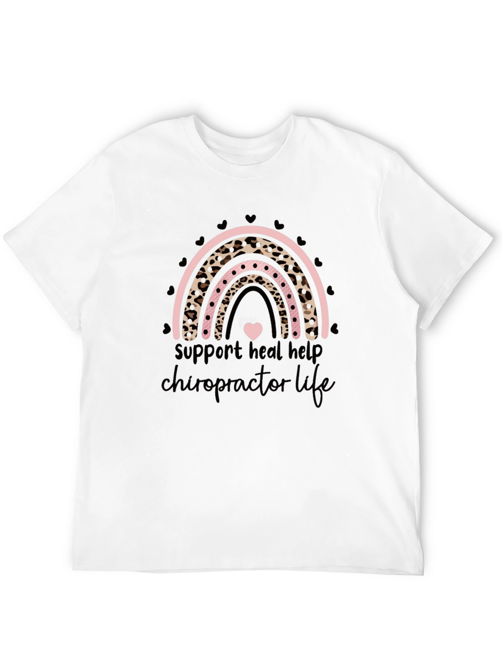 Chiropractor Life Tee - Leopard Rainbow Love