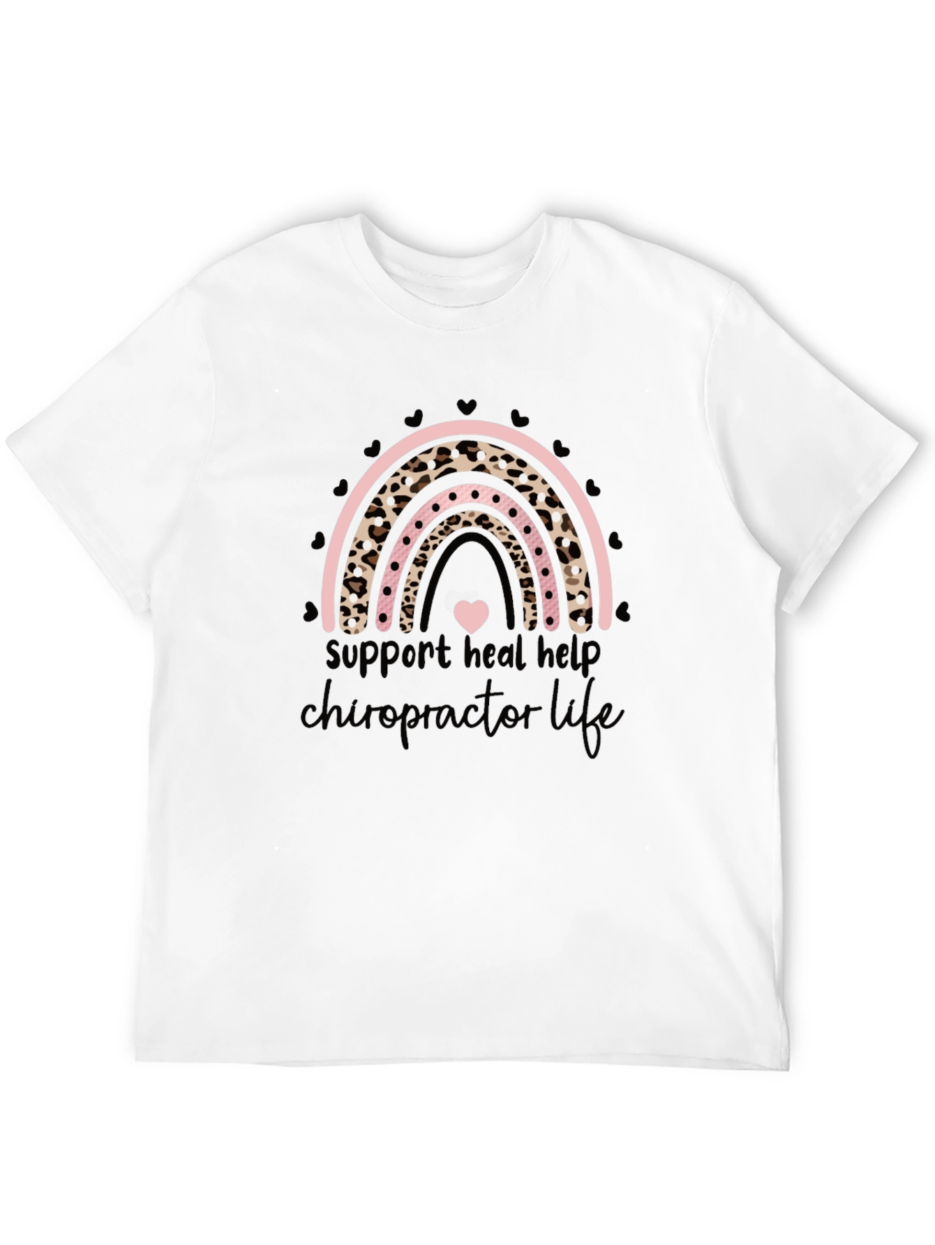 Chiropractor Life Tee - Leopard Rainbow Love