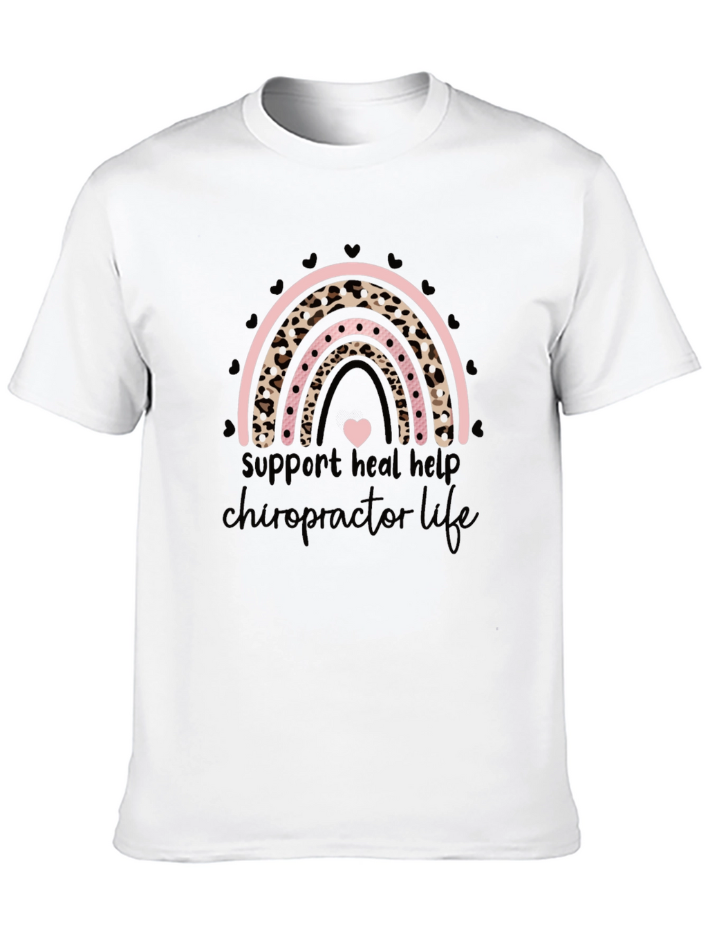 Chiropractor Life Tee - Leopard Rainbow Love
