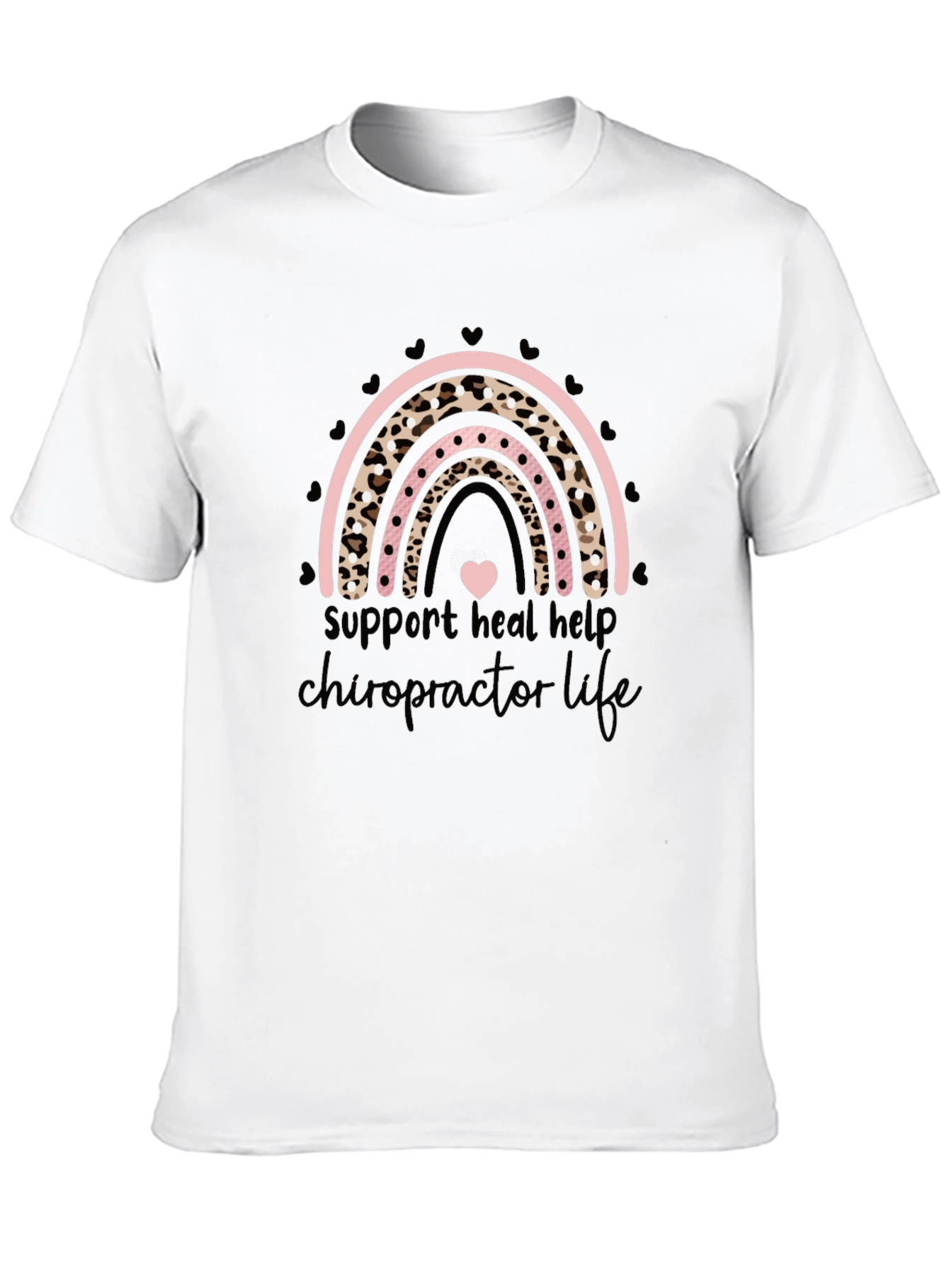 Chiropractor Life Tee - Leopard Rainbow Love