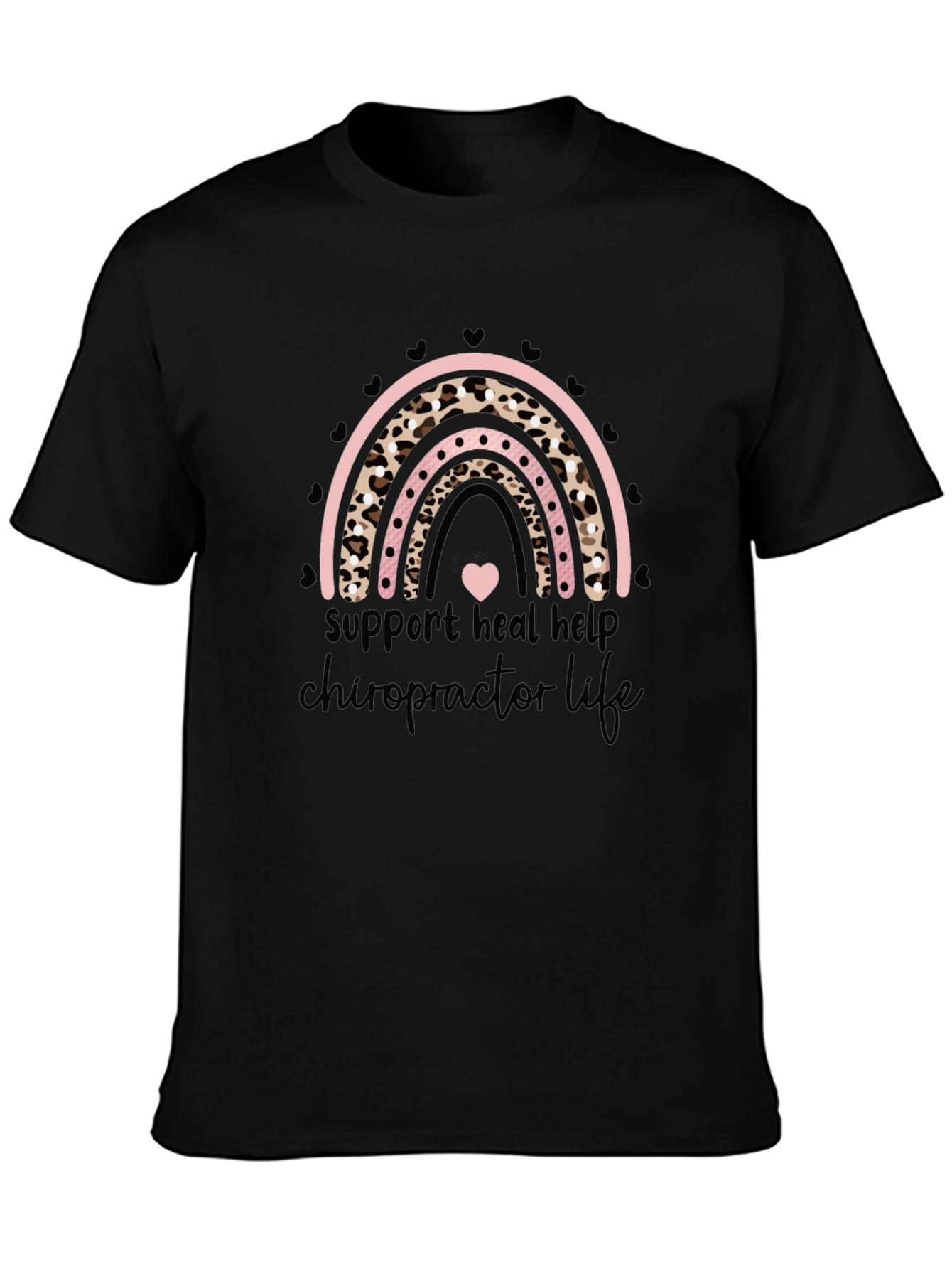 Chiropractor Life Tee - Leopard Rainbow Love