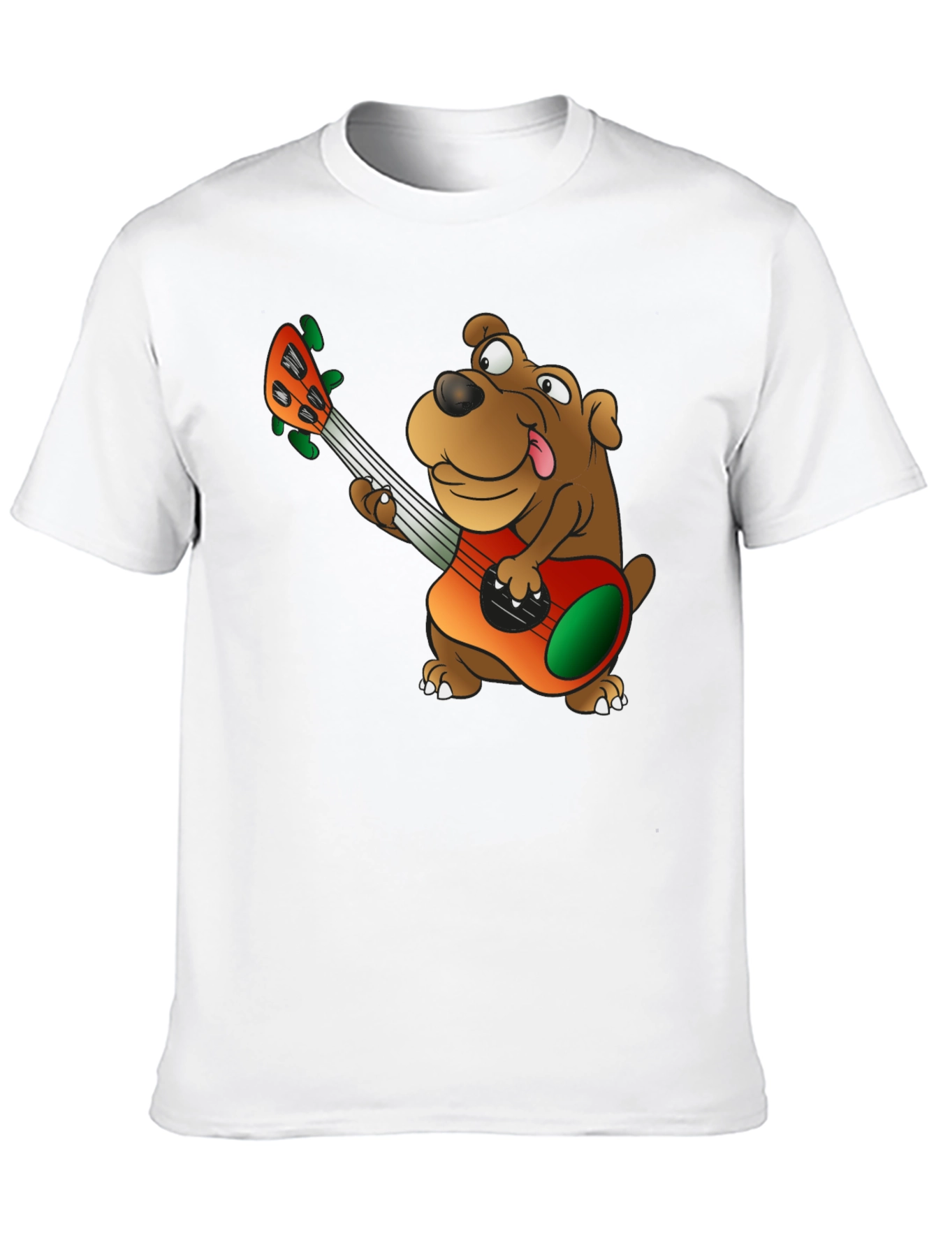 Dog Playing Guitar Graphic T-Shirt