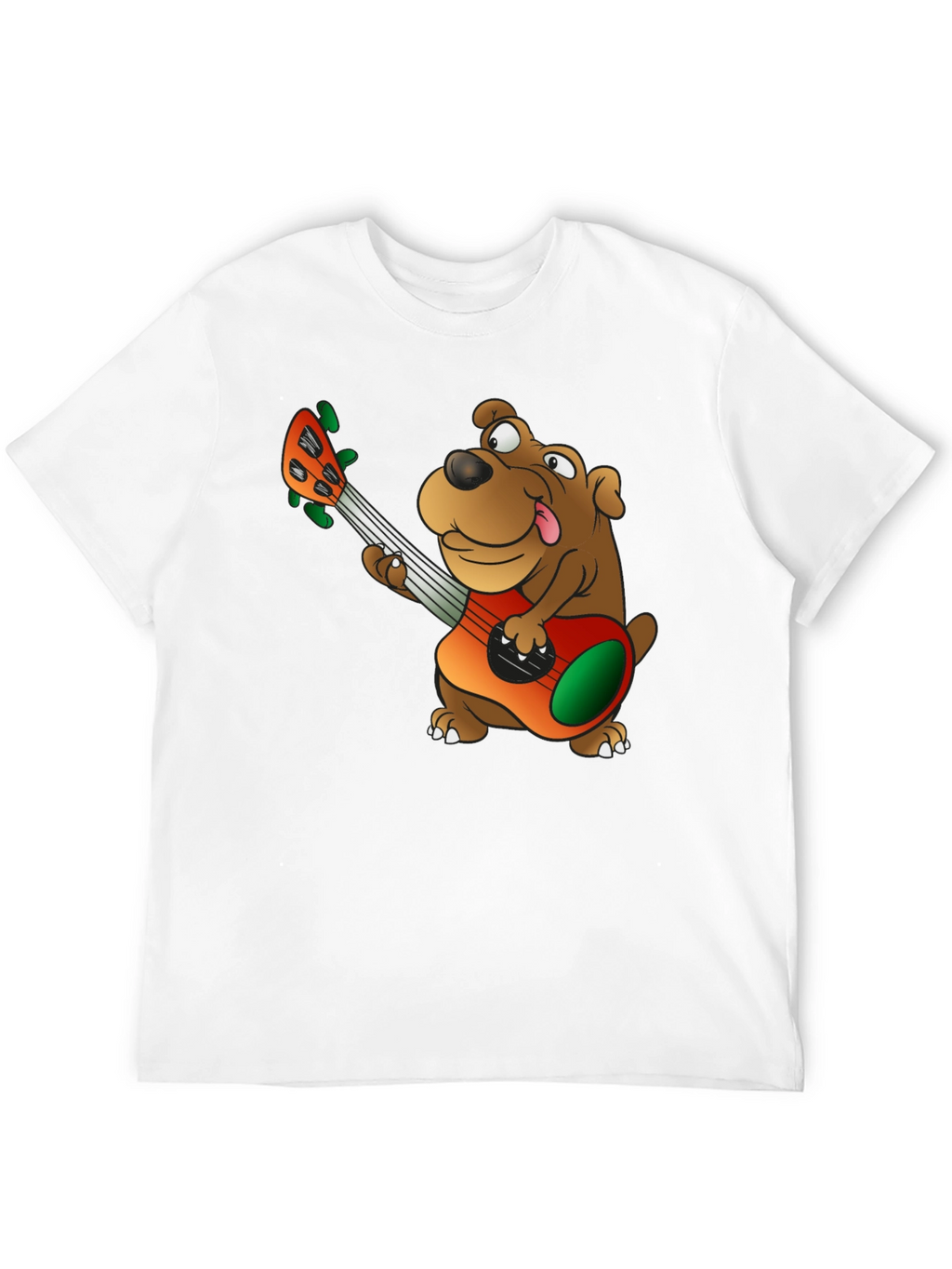 Dog Playing Guitar Graphic T-Shirt