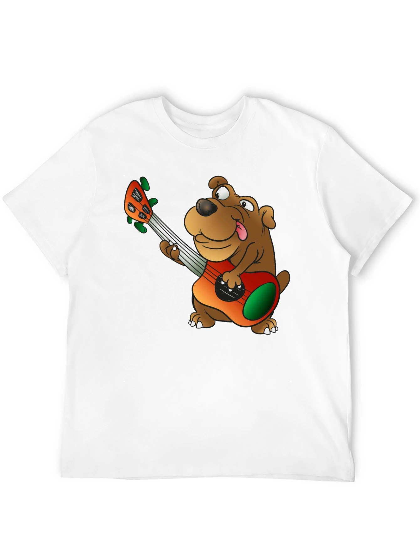 Dog Playing Guitar Graphic T-Shirt