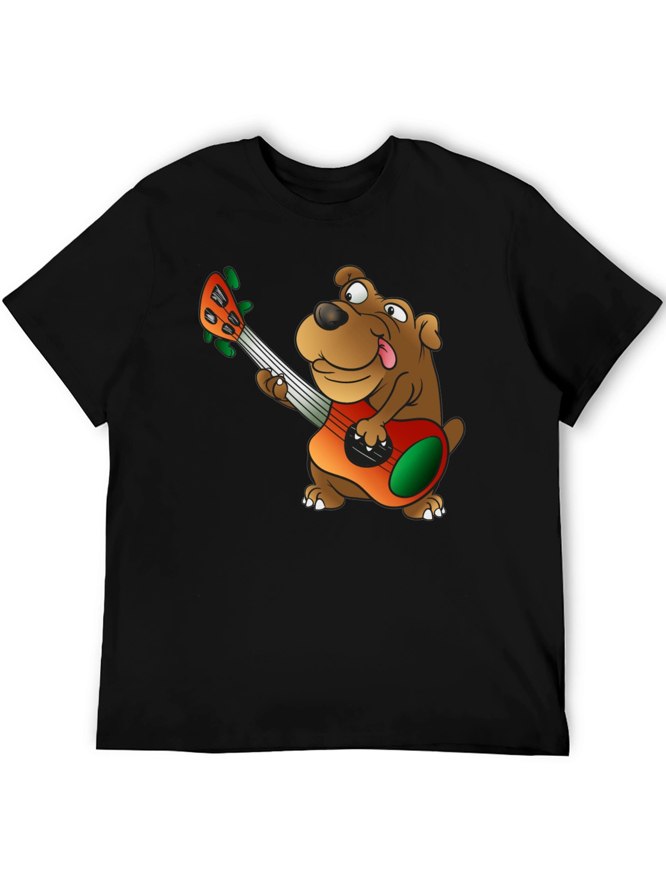 Dog Playing Guitar Graphic T-Shirt