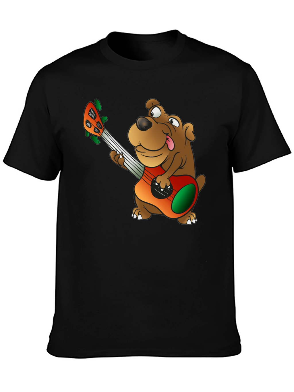 Dog Playing Guitar Graphic T-Shirt