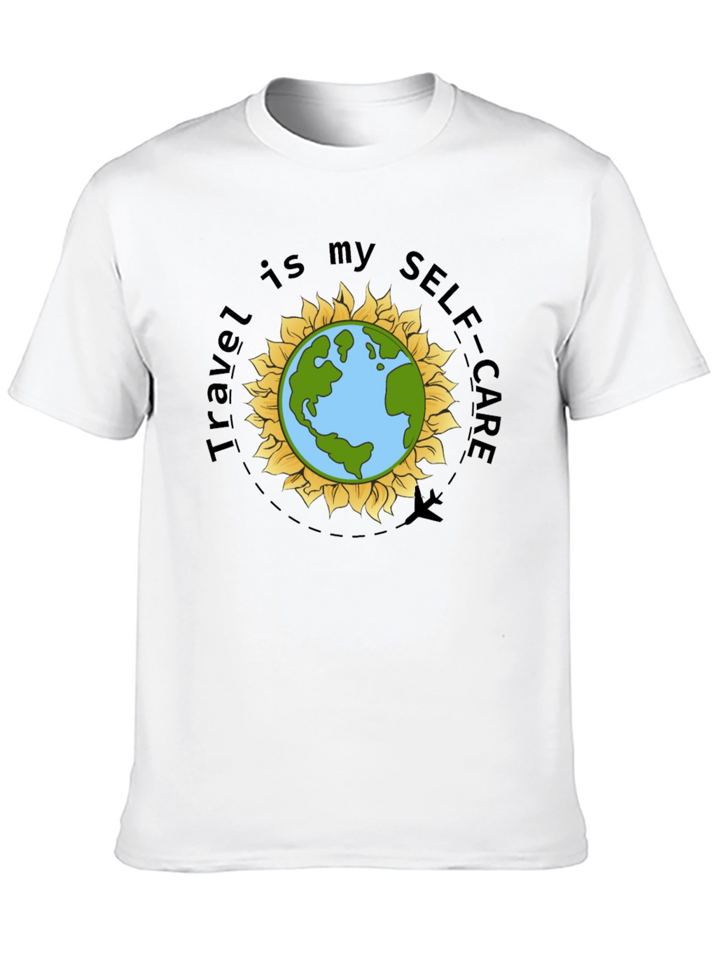 Travel is My Self-Care Earth Graphic T-Shirt