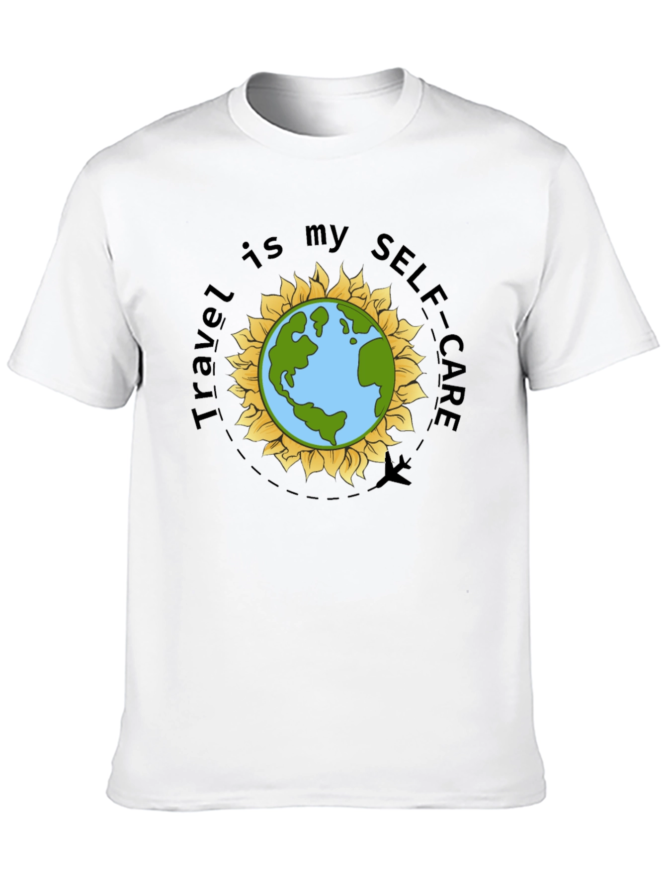 Travel is My Self-Care Earth Graphic T-Shirt