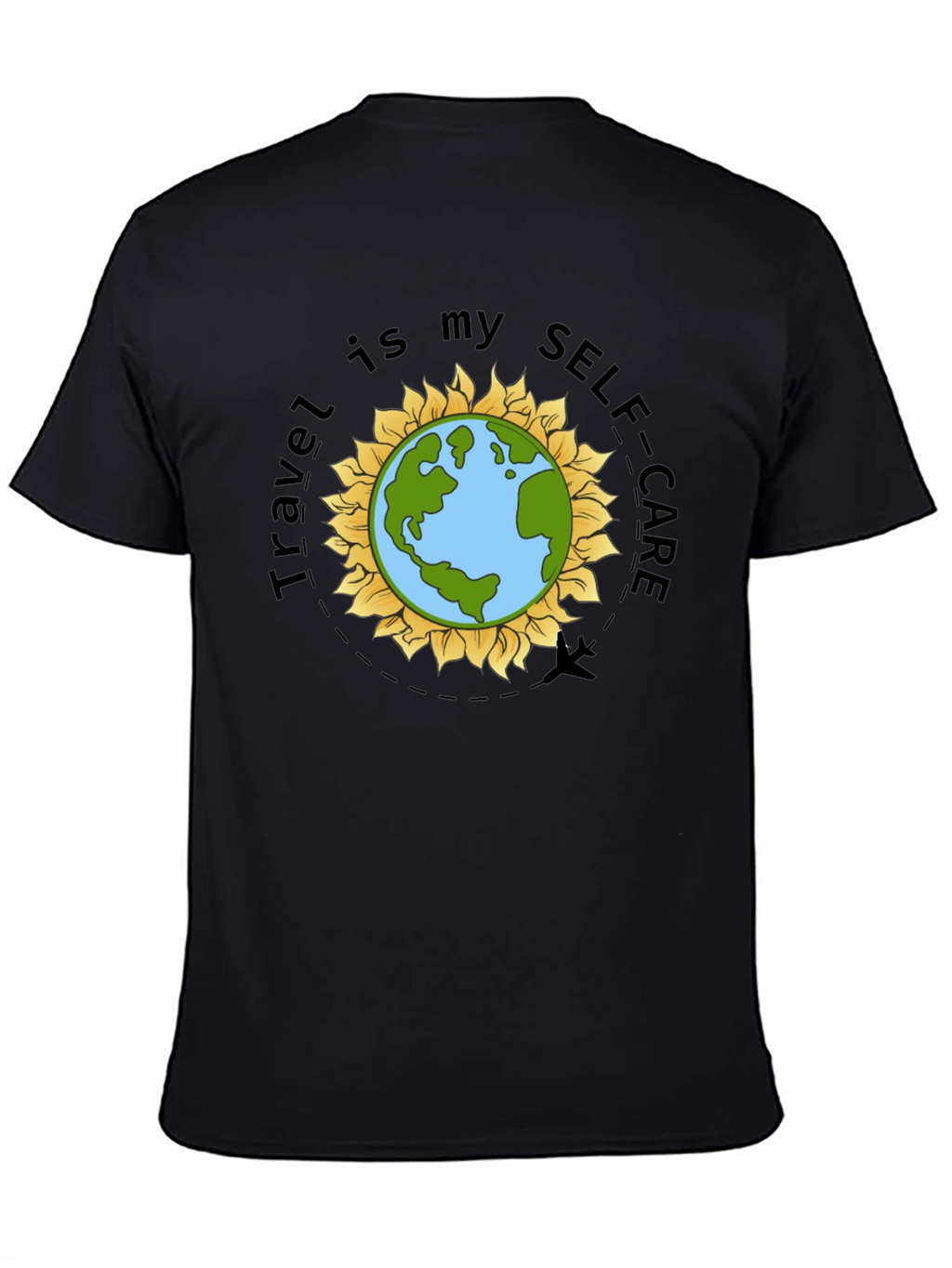 Travel is My Self-Care Earth Graphic T-Shirt