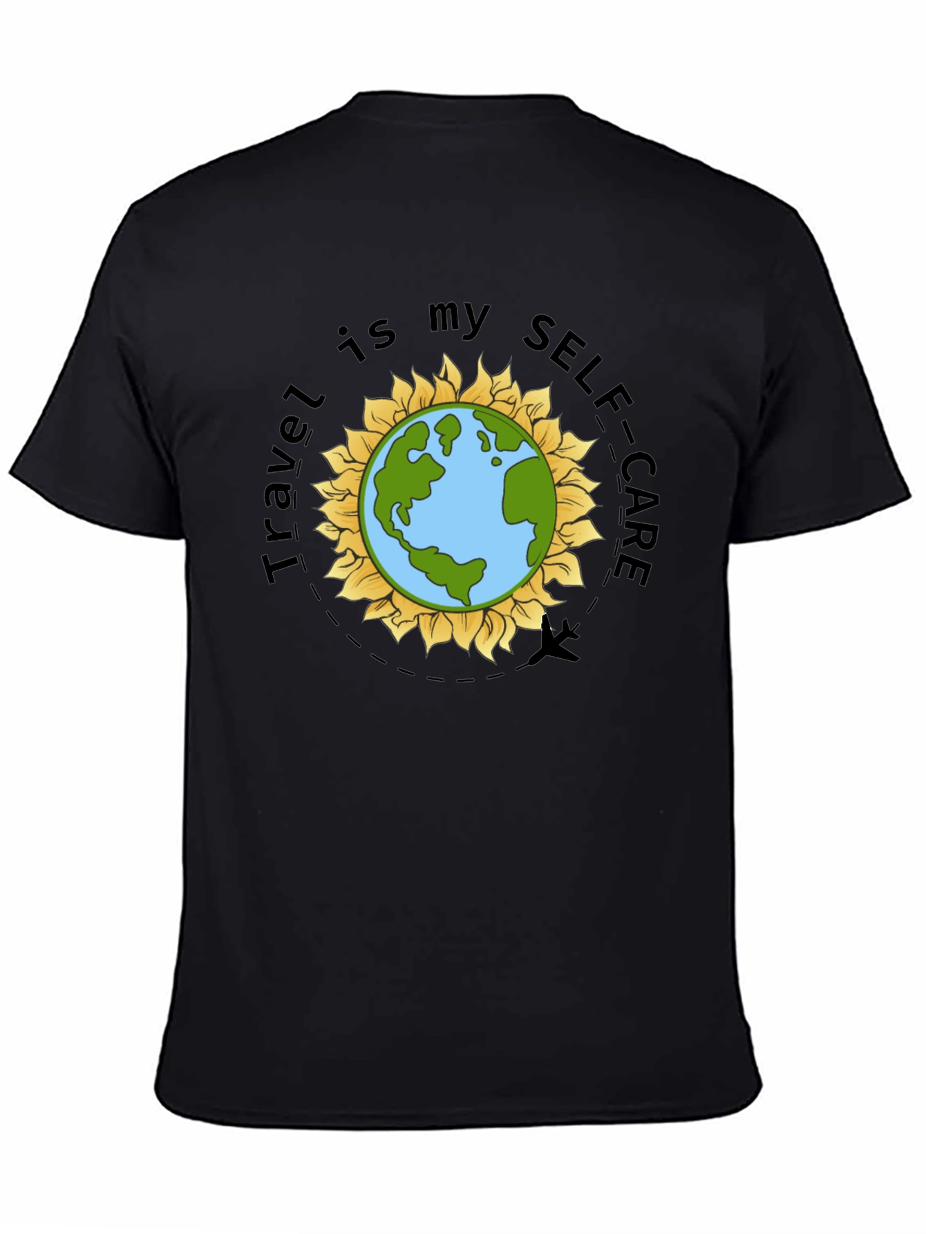 Travel is My Self-Care Earth Graphic T-Shirt