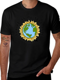 Travel is My Self-Care Earth Graphic T-Shirt
