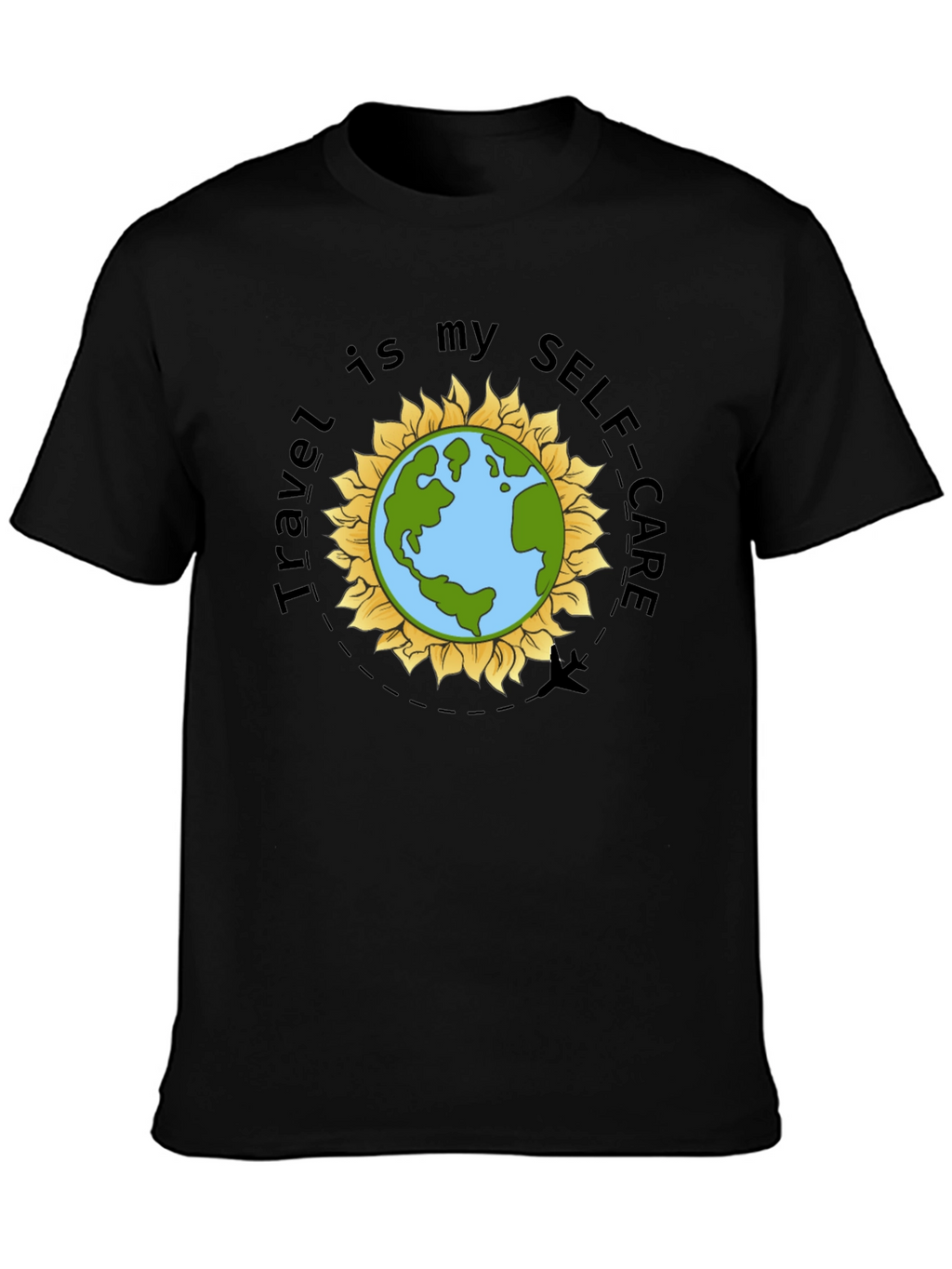 Travel is My Self-Care Earth Graphic T-Shirt