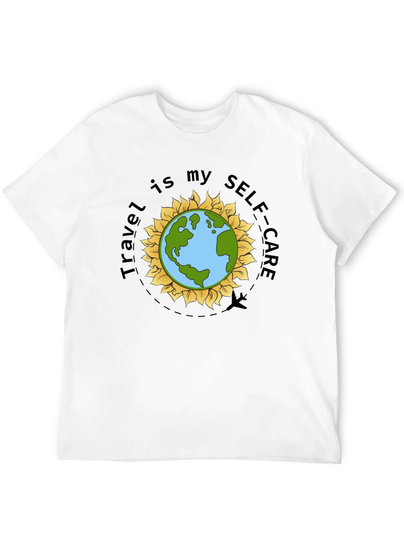 Travel is My Self-Care Earth Graphic T-Shirt