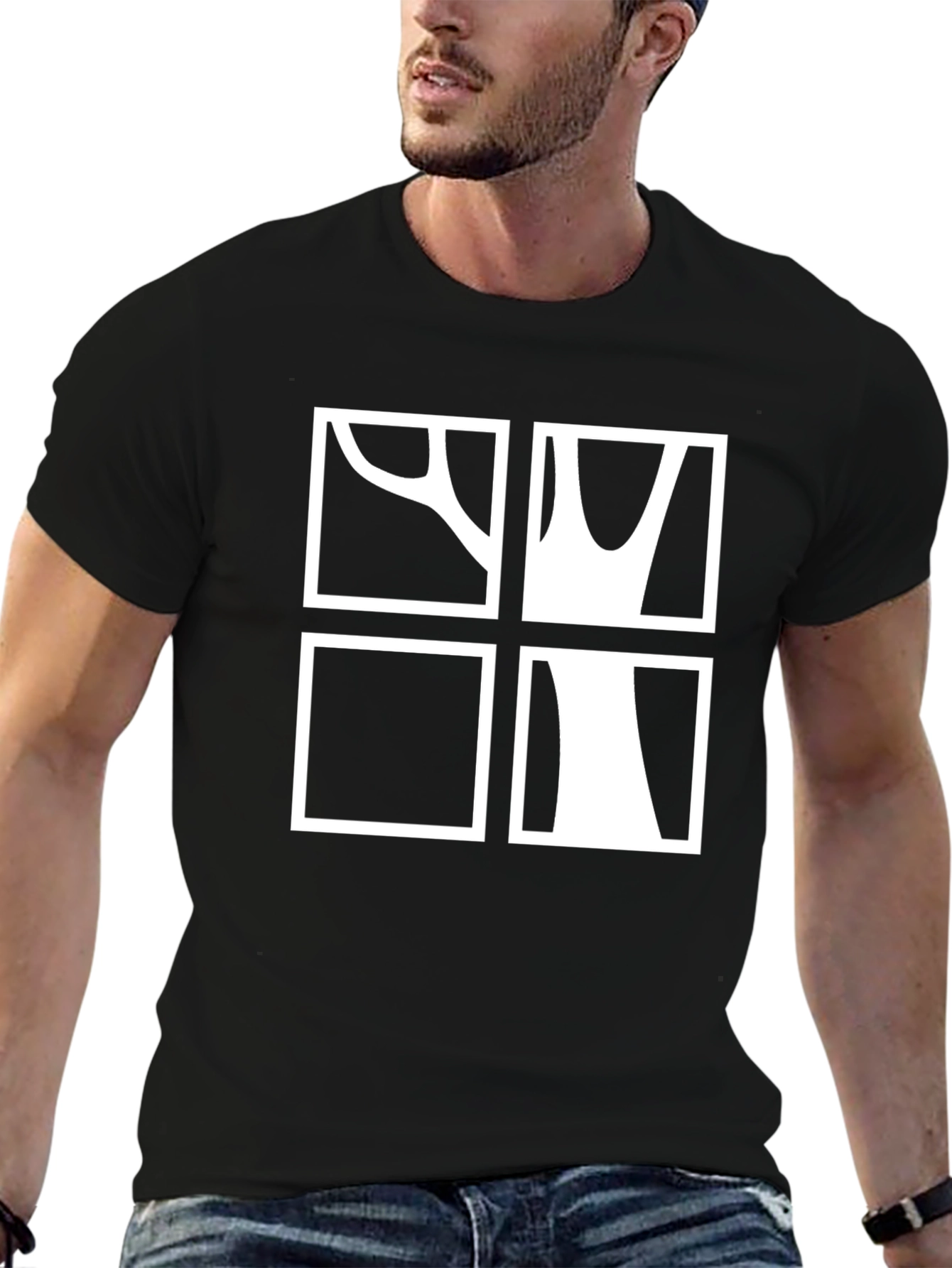 Abstract Tree Graphic Tee - Modern Casual Style