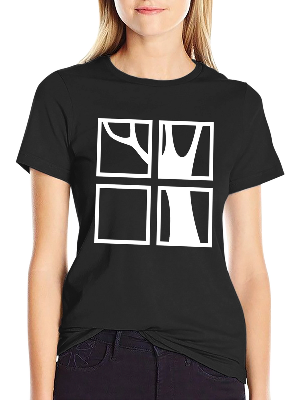Abstract Tree Graphic Tee - Modern Casual Style
