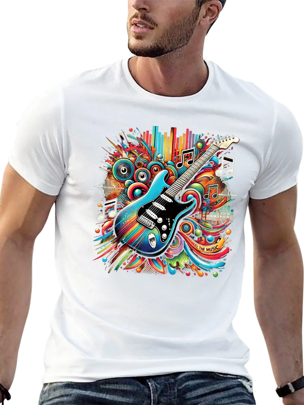 Electric Guitar Music T-Shirt - Black