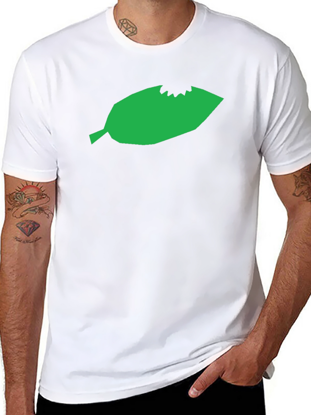 Leaf Bite Graphic Tee - Unisex Black T-Shirt