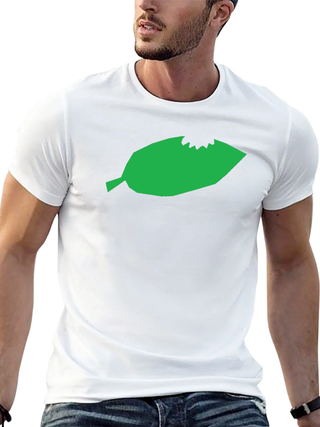 Leaf Bite Graphic Tee - Unisex Black T-Shirt