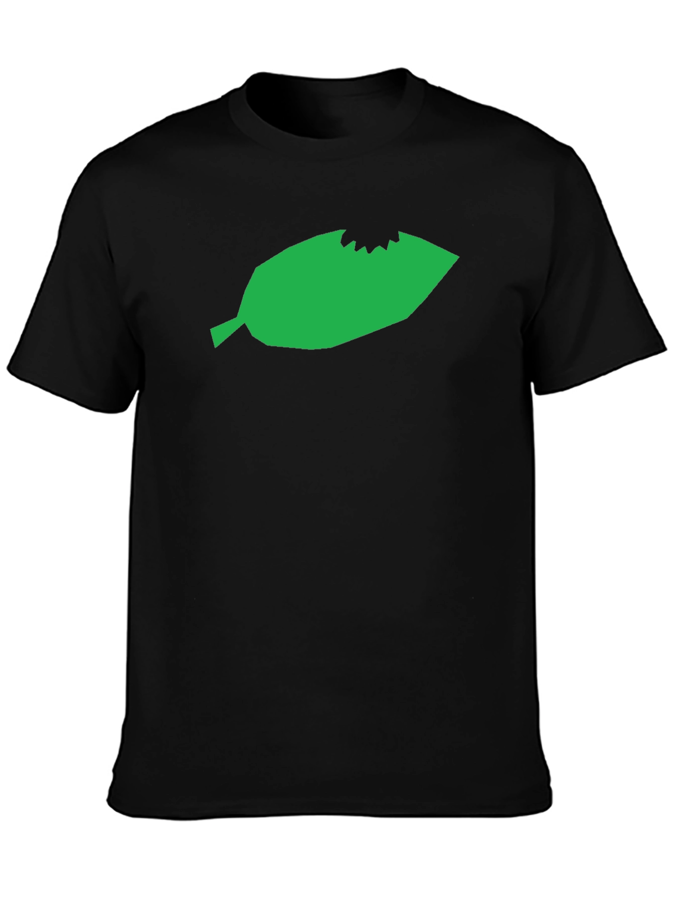 Leaf Bite Graphic Tee - Unisex Black T-Shirt