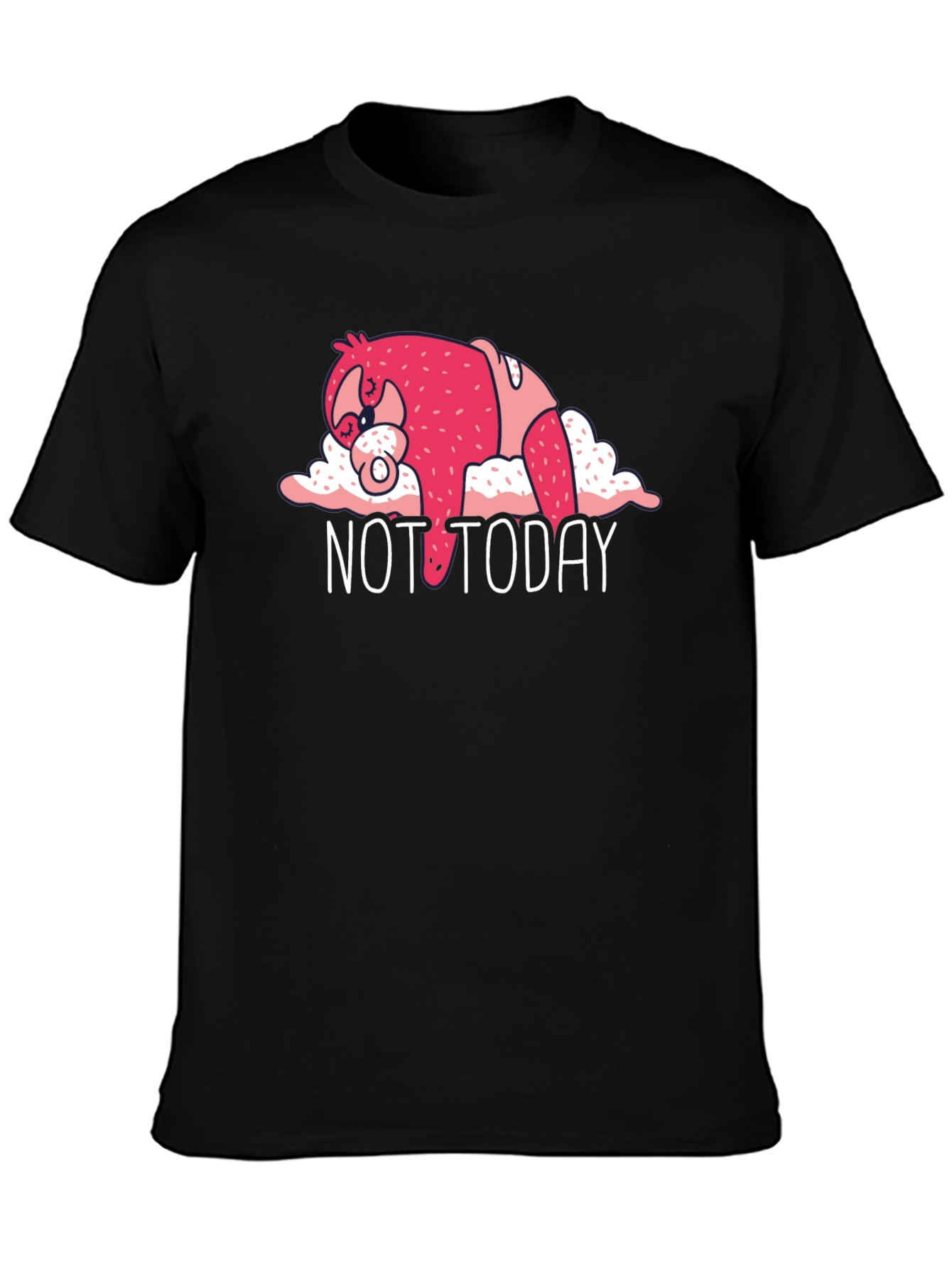 Not Today Sloth Graphic Tee - Black