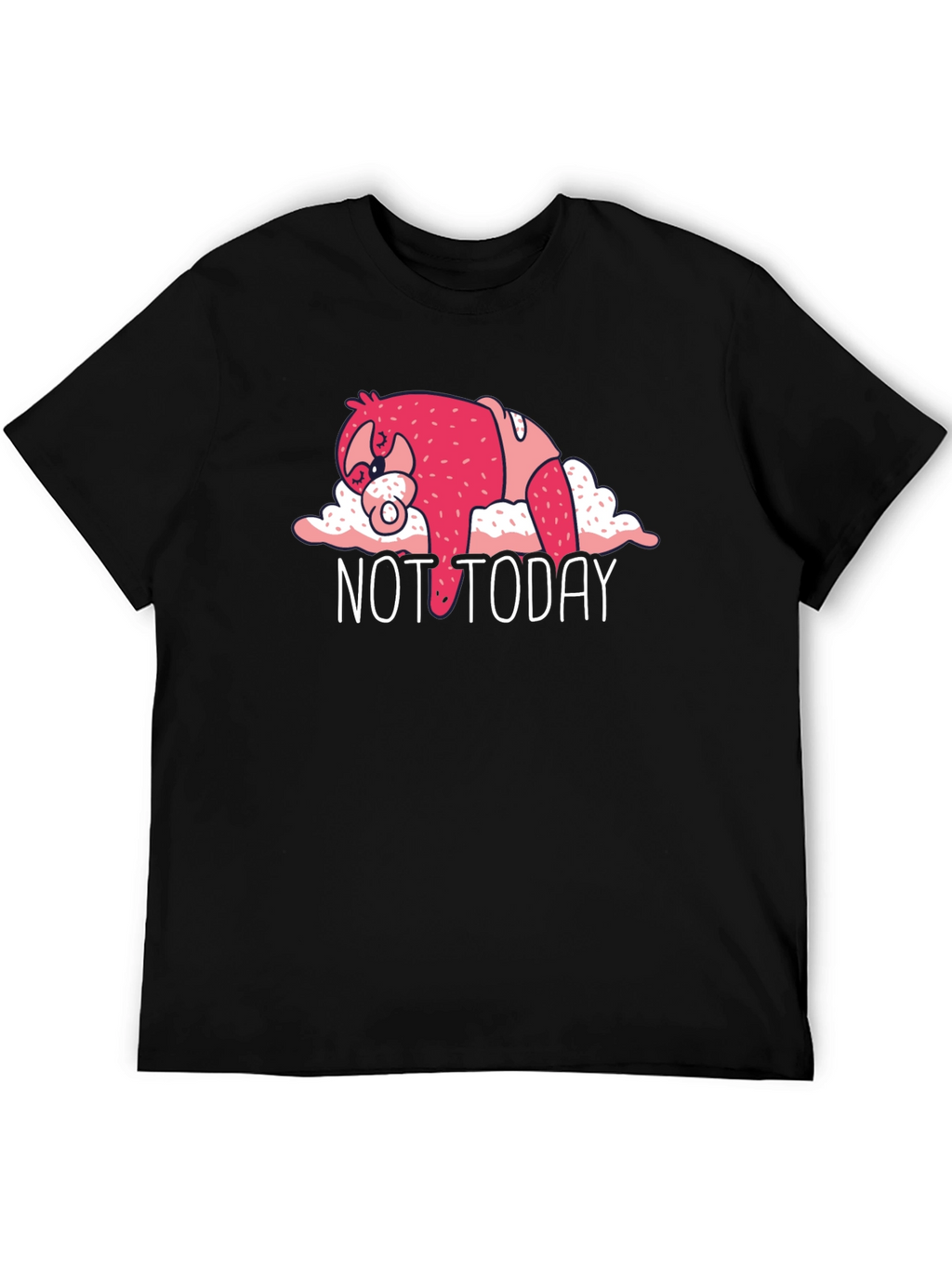 Not Today Sloth Graphic Tee - Black