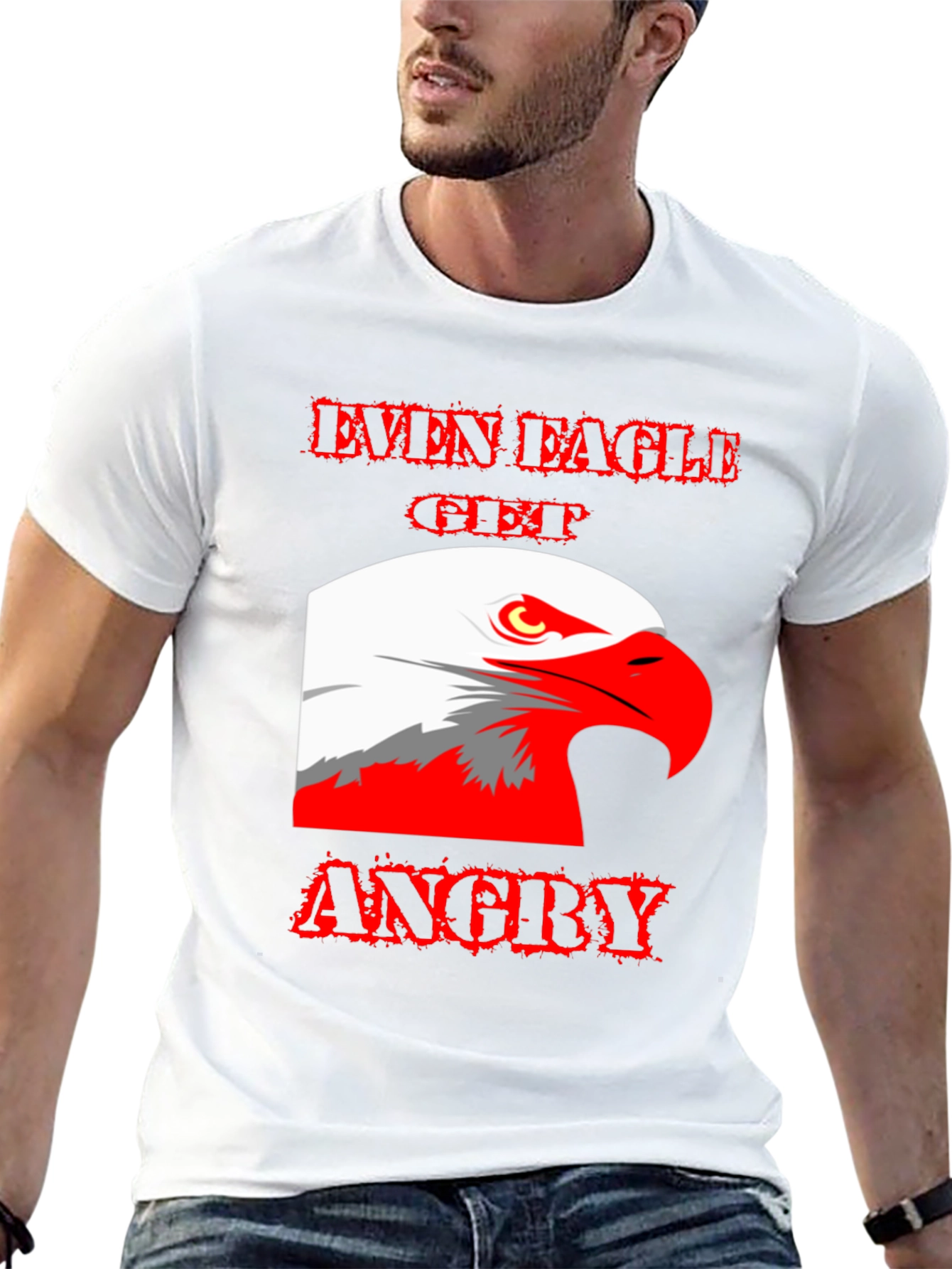Even Eagle Get Angry Graphic T-Shirt