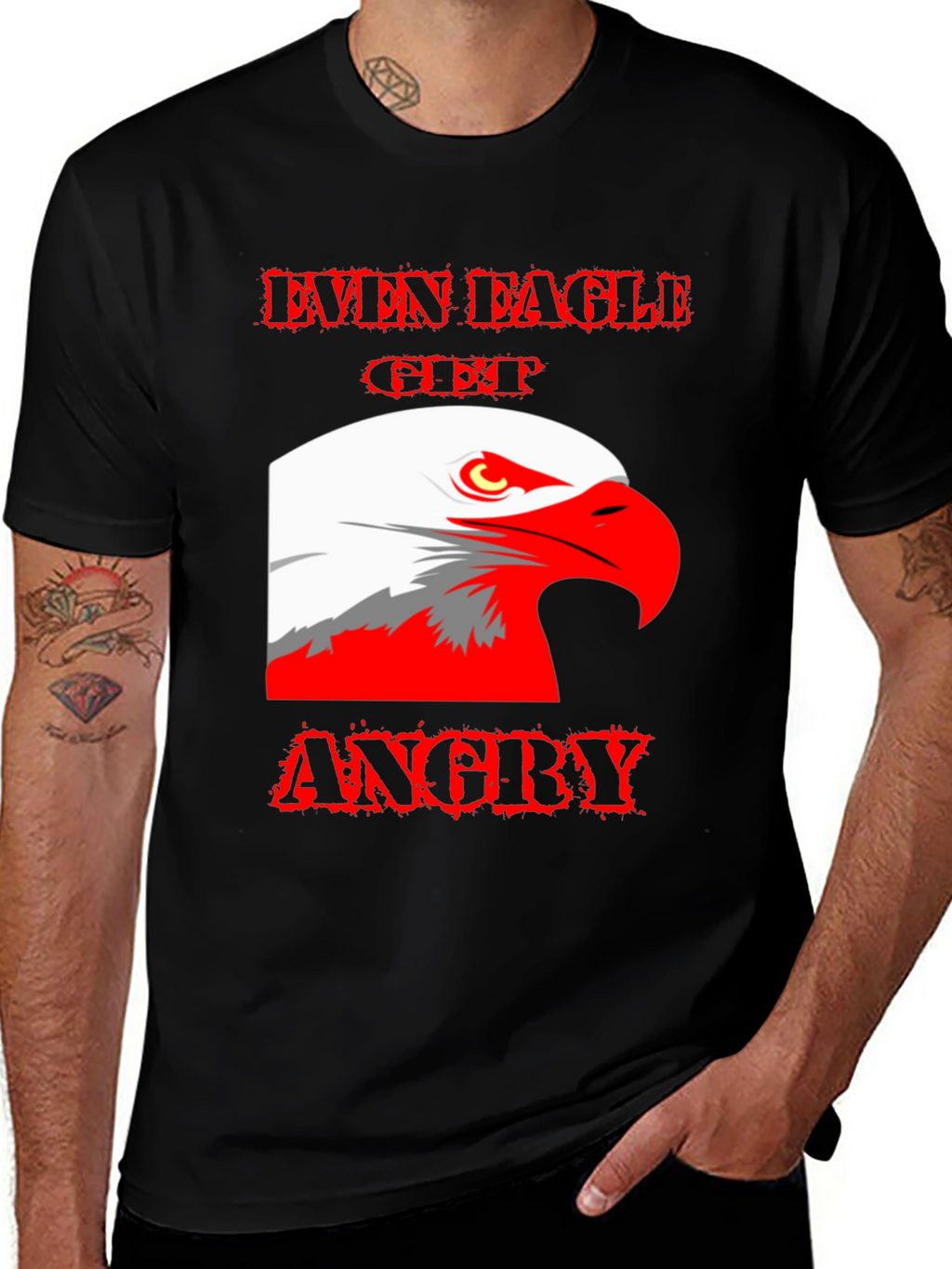 Even Eagle Get Angry Graphic T-Shirt